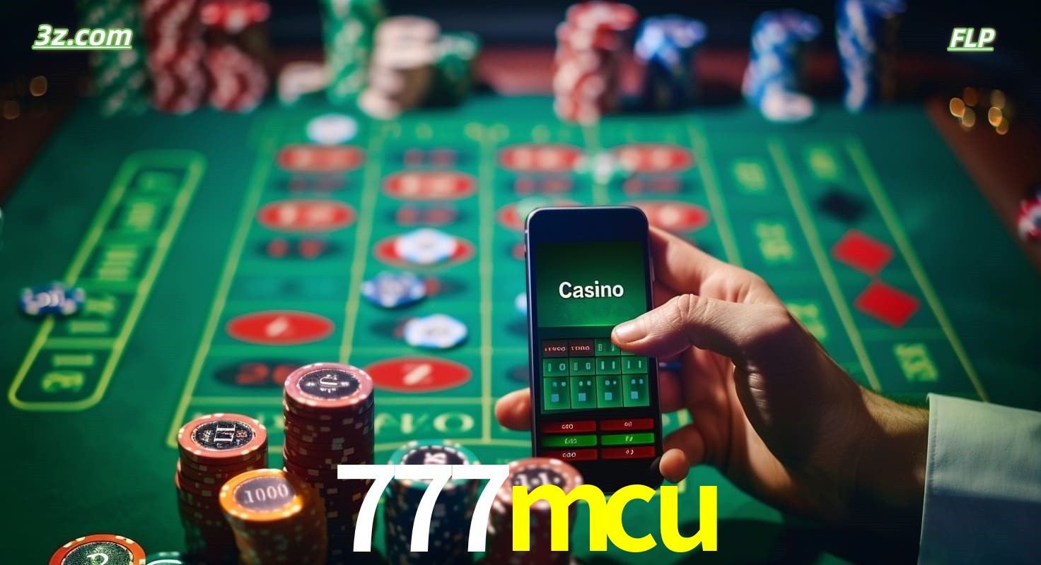 Cassino online móvel 777mcu com apostas em roleta e fichas de pôquer